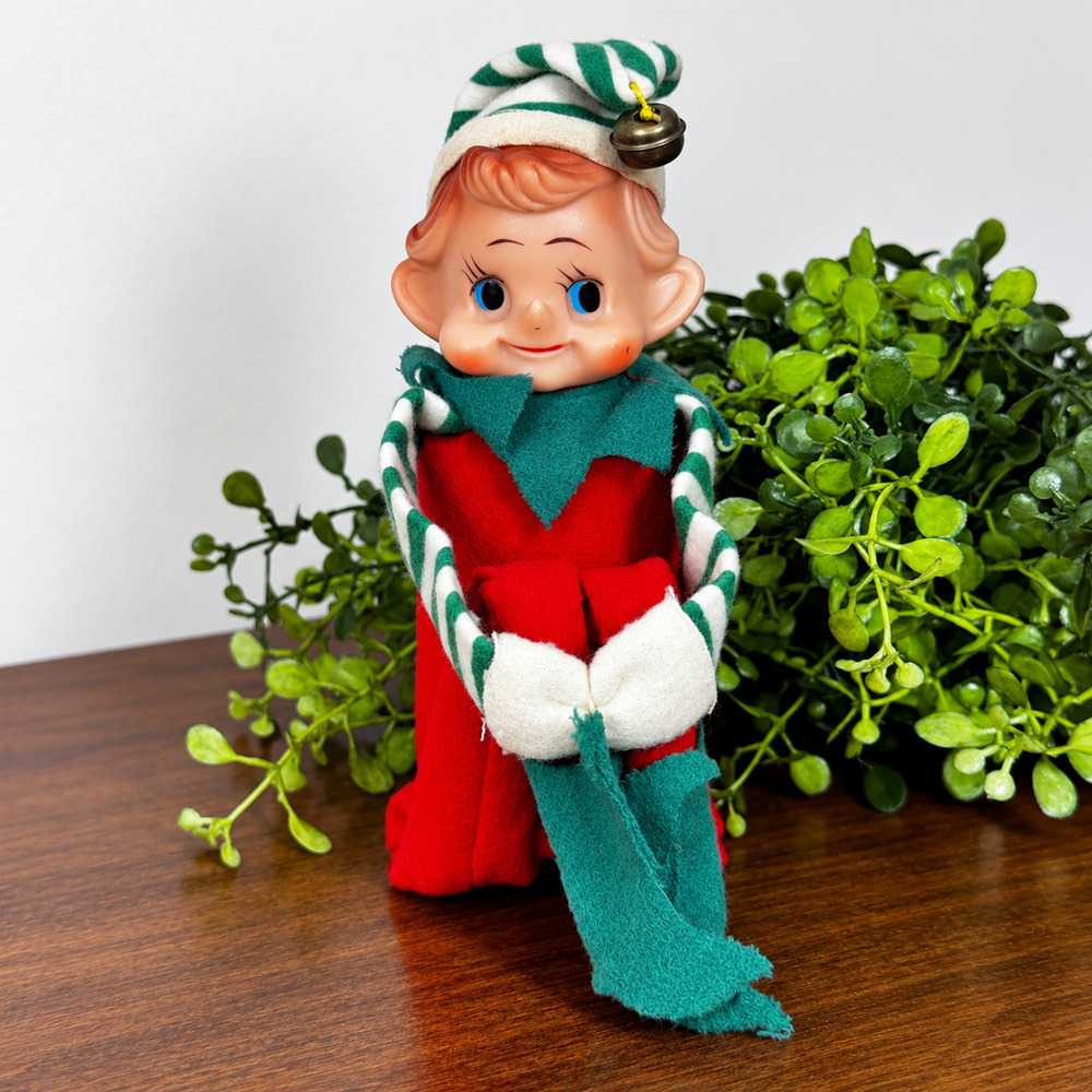 Vintage Christmas Knee Hugger Pixie Elf Christmas Belly Jingles